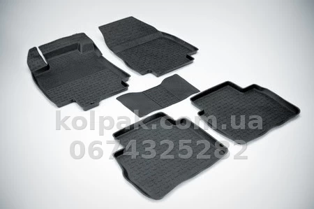 Floor mats for Hyundai Santa Fe 4 2018-, 5 seats, Rubber, 5 pcs, Seintex, 95836 Floor mats for Hyundai Santa Fe 4 2018-, 5 seats, Rubber, 5 pcs, Seintex, 95836 β photo 1