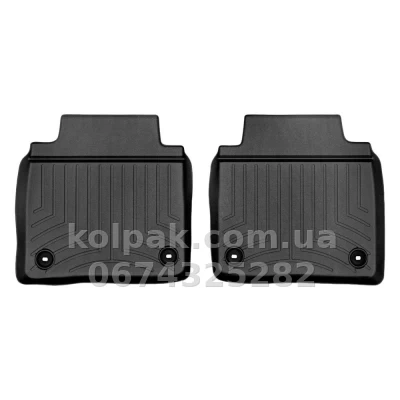 Килимки в салон Lexus LS460 2012-, Long, з бортиком, задні, чорні, Weathertech 445143
