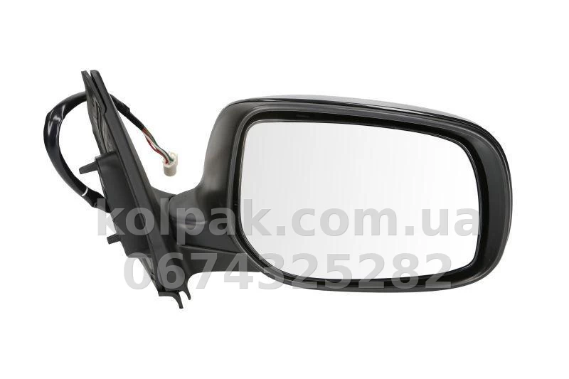 Праве бічне дзеркало Toyota Corolla 2006-2010, у зборі, електричне регулювання, опукле, із підігрівом, ґрунтовка, AVTM, 8791012B50, 186140040 Праве бічне дзеркало Toyota Corolla 2006-2010, у зборі, електричне регулювання, опукле, із підігрівом, ґрунтовка, AVTM, 8791012B50, 186140040 — фото 1