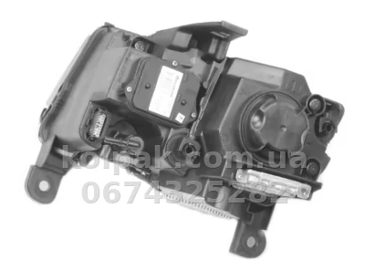 Передня ліва фара Jeep Grand Cherokee 2013-2021, електричне регулювання, із коректором, без ламп (D3S/LED), хром, Depo, 1331102LMLDHM7 — фото 2
