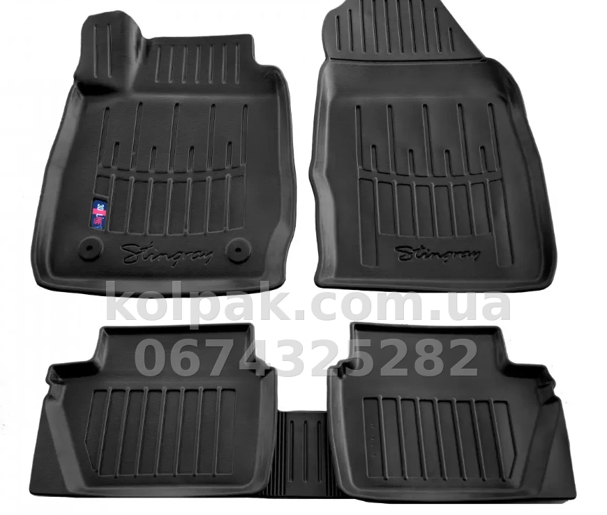 Polyurethane floor mats for Ford Fiesta Mk7 2008-2017, with raised edges, 5 pcs, Stingray, 5007065 Polyurethane floor mats for Ford Fiesta Mk7 2008-2017, with raised edges, 5 pcs, Stingray, 5007065 β photo 1
