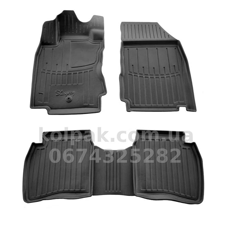 Polyurethane floor mats for Nissan Note E11 2004-2013 with raised edges, 5 pcs Stingray 5014245 Polyurethane floor mats for Nissan Note E11 2004-2013 with raised edges, 5 pcs Stingray 5014245 β photo 1