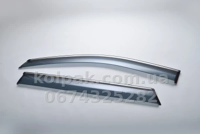 Window wind deflectors for HAVOC with chrome finish Nissan Qashqai J12 2021β2026 | adhesive-fit MNiQ2021H Window wind deflectors for HAVOC with chrome finish Nissan Qashqai J12 2021β2026 | adhesive-fit MNiQ2021H β photo 2