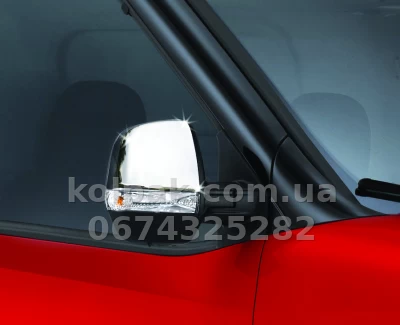 Chrome mirror covers (2 pcs) Fiat Doblo/Opel Combo 2010-, OmsaLine, 2524111 — photo 3