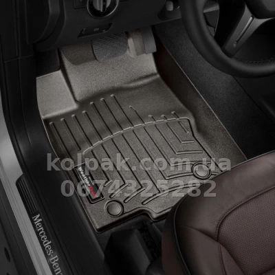 Килимки в салон Mercedes-Benz GL-Class/ML-Class 2012-, з бортиком, передні, какао, Weathertech 474011 — фото 2