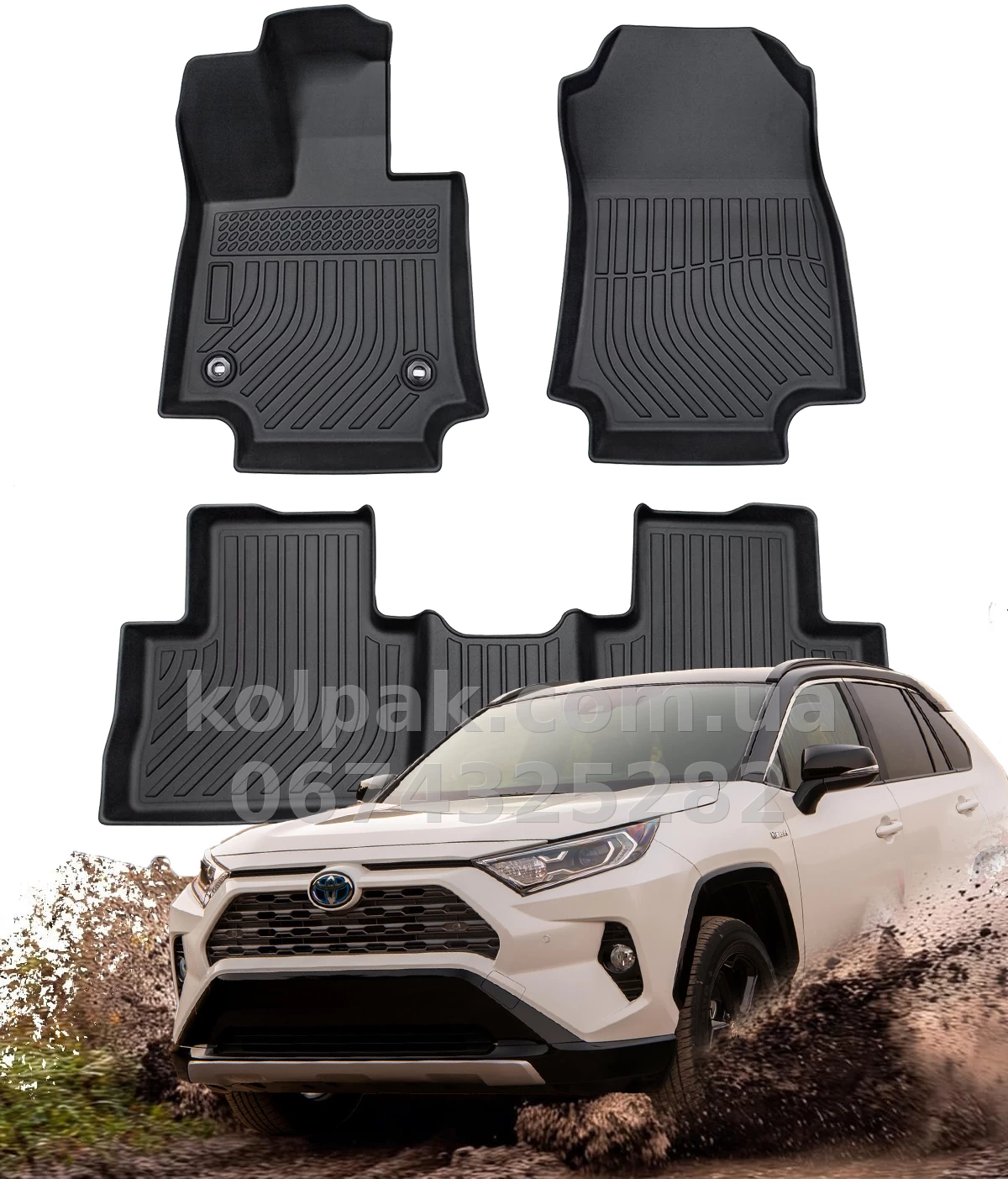 Dywaniki całoroczne do Toyota Rav-4 2019–2025 HAVOC™ Maximum Coverage Dywaniki całoroczne do Toyota Rav-4 2019–2025 HAVOC™ Maximum Coverage — zdjęcie 1