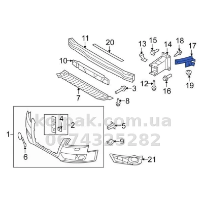 Ліве кріплення переднього бампера Audi A4 В8 2008-2012, AVTM, 8K0807283, 181208931 — фото 2
