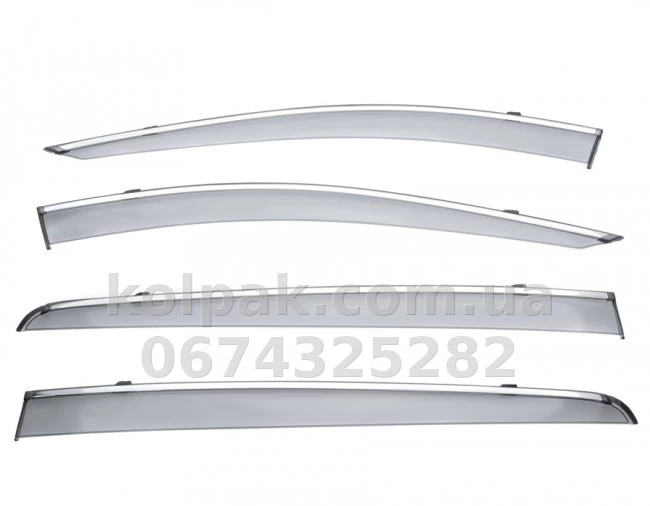 Window wind deflectors for (Window wind deflectors for, with chrome moulding) Hyundai I30 2013-047hy250201 Niken Window wind deflectors for (Window wind deflectors for, with chrome moulding) Hyundai I30 2013-047hy250201 Niken β photo 1
