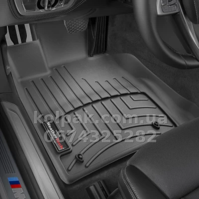 Килимки в салон BMW 7-Series G11/G12 2015-, передні, чорні, Weathertech 449391 — фото 2