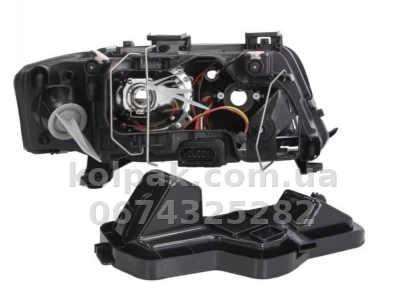 Передня ліва фара Audi A6 (C5) 2001-2005/A6 Allroad 2001-2005, електричне регулювання, без коректора, без ламп (H7), Depo, 4411194LLDEM — фото 2