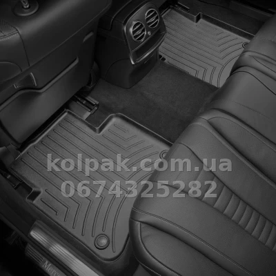 Килимки в салон Mercedes-Benz S-Class W222 2013-, Long, з бортиком, задні, чорні, Weathertech 445712 — фото 2