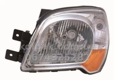 Front right headlight Kia Sportage (JE) 2008-2010, electric/manual adjustment, without bulbs (H4/PY21W/W5W), yellow insert, Depo, 2231131RLDEMY Front right headlight Kia Sportage (JE) 2008-2010, electric/manual adjustment, without bulbs (H4/PY21W/W5W), yellow insert, Depo, 2231131RLDEMY β photo 2