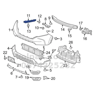 Original left front bumper mounting bracket Honda CR-V 2017-, next to the headlight, 71190TLAA00 — photo 2