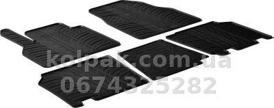 Килимки в салон Renault Kangoo 2008-2021/Mercedes-Benz Citan W415 2012-2021, 1-2 ряд, GledRing, GR 0046