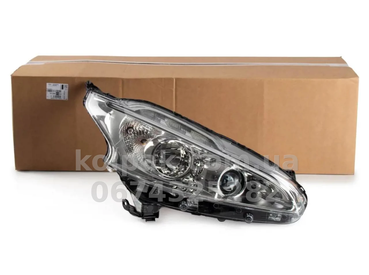 Front right headlight Peugeot 208 2012-2015, electric adjustment, without levelling motor, without bulbs (H7/H7/PWY24W/LED), Depo, 5501156RLDEM Front right headlight Peugeot 208 2012-2015, electric adjustment, without levelling motor, without bulbs (H7/H7/PWY24W/LED), Depo, 5501156RLDEM β photo 1