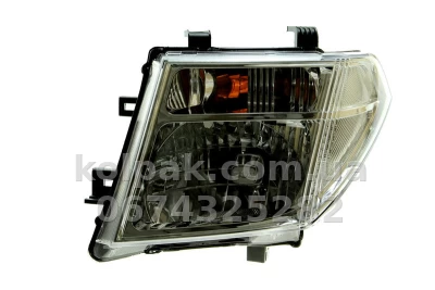 Передня ліва фара Nissan NP300 (D40) 2004-2007/Pathfinder (R51) 2005-2010, H4, електричне/механічне регулювання, Depo, 215-11B2L-LD-EM