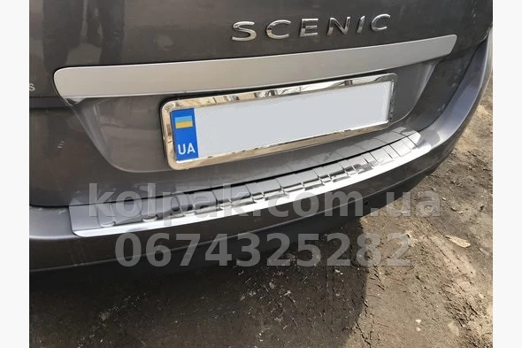 Chrome rear bumper protector Renault Grand Scenic 2010-, Carmos, 6458654 Chrome rear bumper protector Renault Grand Scenic 2010-, Carmos, 6458654 β photo 1