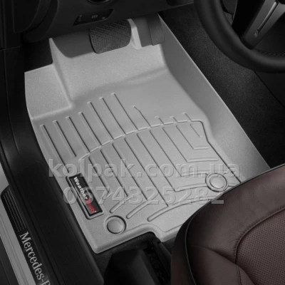Килимки в салон Mercedes-Benz GL-Class/ML-Class 2012-, з бортиком, передні, сірі, Weathertech 464011 — фото 2