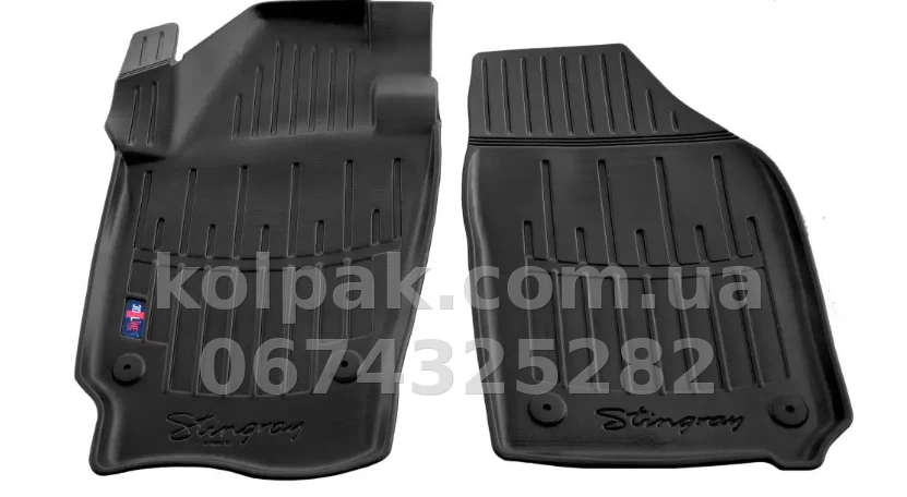 Polyurethane floor mats for Skoda Fabia 3 NJ 2014-, with raised edges, 2 pcs, Stingray, 5020082 Polyurethane floor mats for Skoda Fabia 3 NJ 2014-, with raised edges, 2 pcs, Stingray, 5020082 β photo 1
