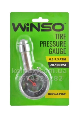 Pressure gauge for tyres vehicle metal 7,5 atm Winso 143200 — photo 2