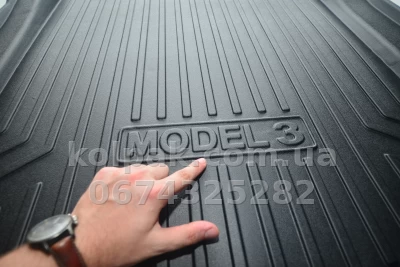 Килимок HAVOC 3D у багажник Tesla Model 3 I, дорестайл/Highland 2017–2023 — фото 3