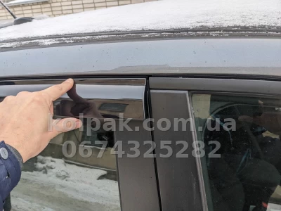 Дефлектори вікон Nissan Leaf 2010–2017 HAVOC — накладні — фото 6