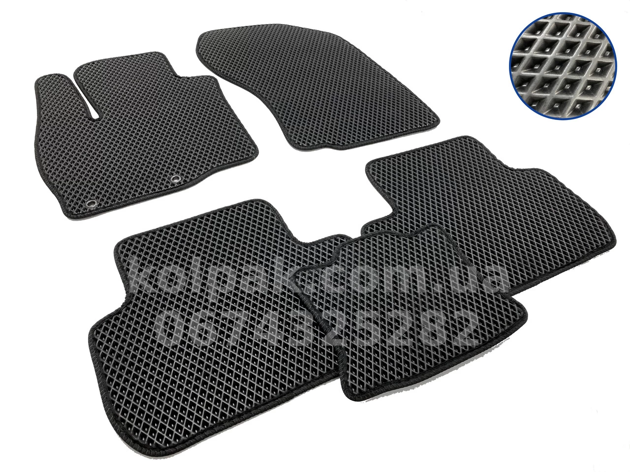 Килимки в салон Mitsubishi Outlander 2012-, EVA, чорні, 5 шт., AVTM BLCEV1397 Килимки в салон Mitsubishi Outlander 2012-, EVA, чорні, 5 шт., AVTM BLCEV1397 — фото 1