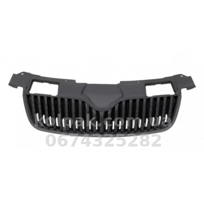 Решітка радіатора Skoda Fabia/Roomster 2007-2010, чорна, AVTM, 186408992