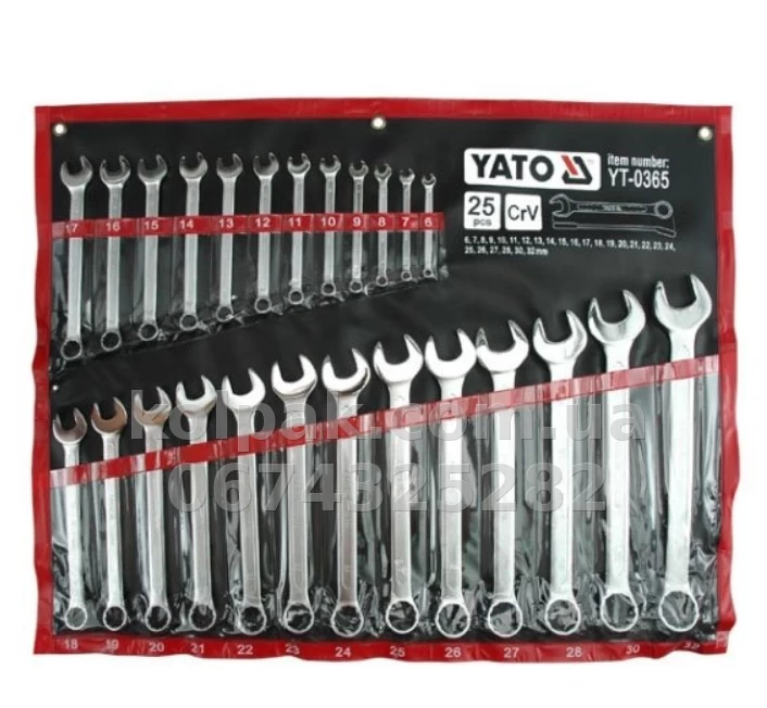 Set combination spanners 25 pcs Yato YT-0365 Set combination spanners 25 pcs Yato YT-0365 β photo 1