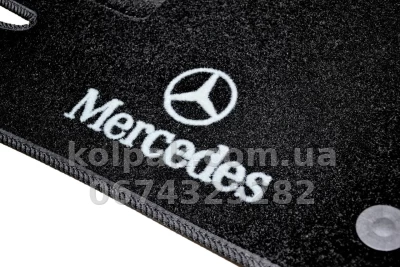 Ворсові килимки в салон Mercedes-Benz GL-Class W166/ML-Class W166 2012-, 5 місць, чорні, 5 шт., AVTM BLCCR1349 — фото 6