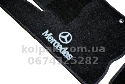 Ворсові килимки в салон Mercedes-Benz ML-Class W163 1997-2005, чорні, 5 шт., AVTM BLCCR1352 — фото 7