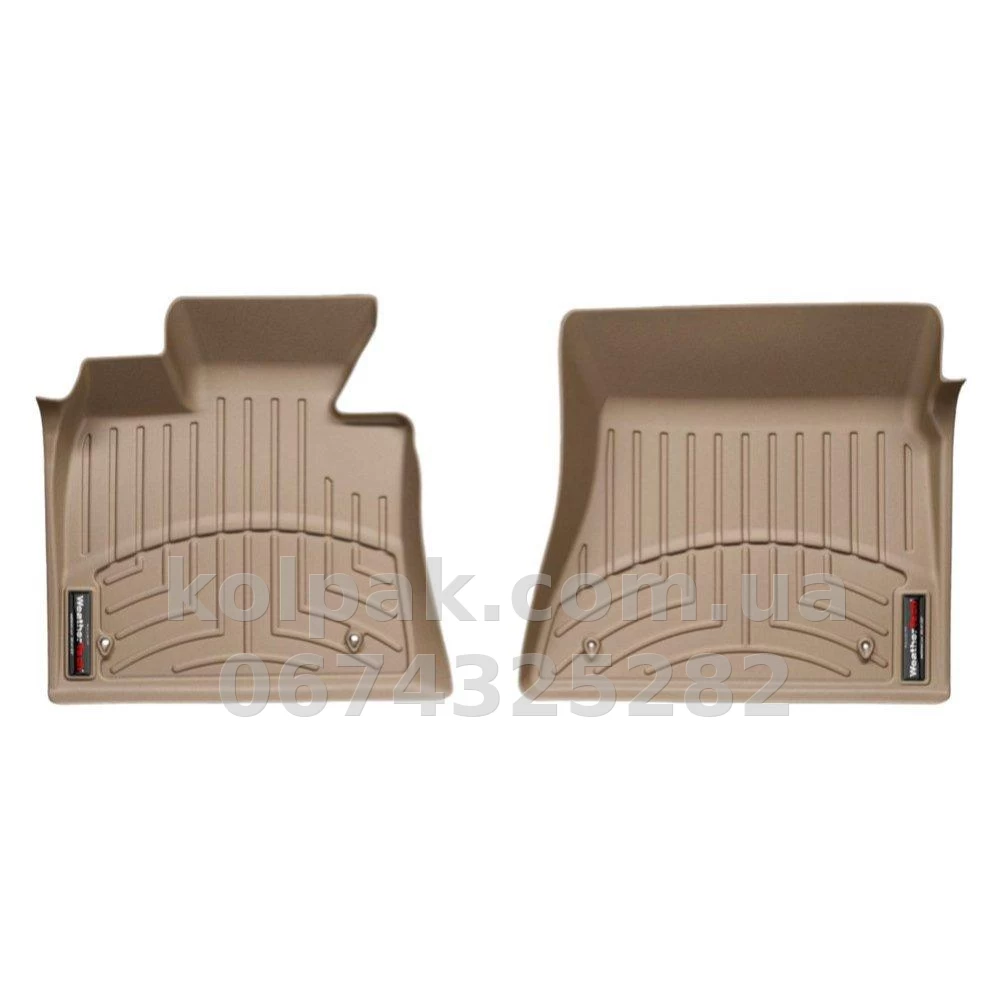 Floor mats for BMW X5/X6 2007-, with raised edges, front, beige, Weathertech 450951 Floor mats for BMW X5/X6 2007-, with raised edges, front, beige, Weathertech 450951 β photo 1