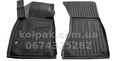 Поліуретанові килимки в салон Audi A6 C7 2011-2018, з бортиком, 2 шт., Stingray, 5030082