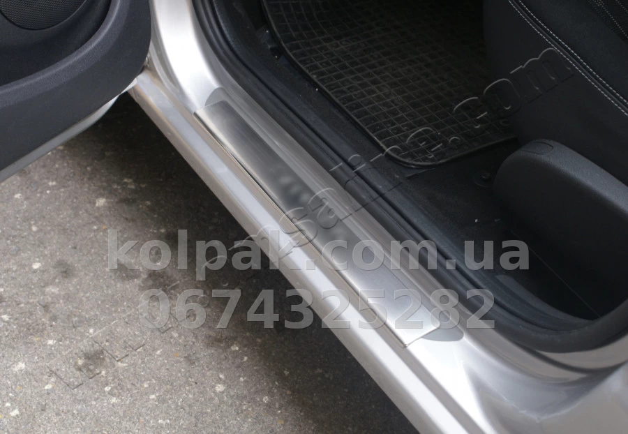 Chrome door sill trims (4 pcs) Dacia Sandero 2008-2012, OmsaLine, 2004091 Chrome door sill trims (4 pcs) Dacia Sandero 2008-2012, OmsaLine, 2004091 β photo 1