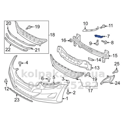Original right front bumper mounting bracket Hyundai Elantra 2011-2014, plastic, 865143X000 Original right front bumper mounting bracket Hyundai Elantra 2011-2014, plastic, 865143X000 β photo 2
