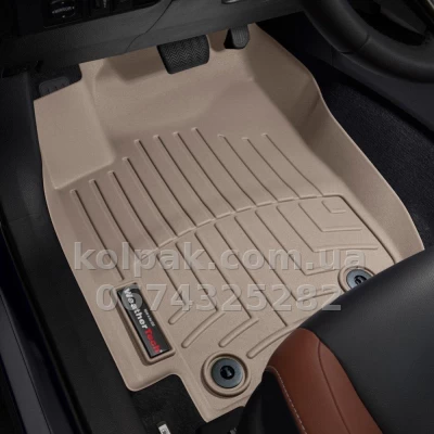 Floor mats for Toyota Rav4 2013-, with raised edges, front, beige, Weathertech 455101 — photo 2
