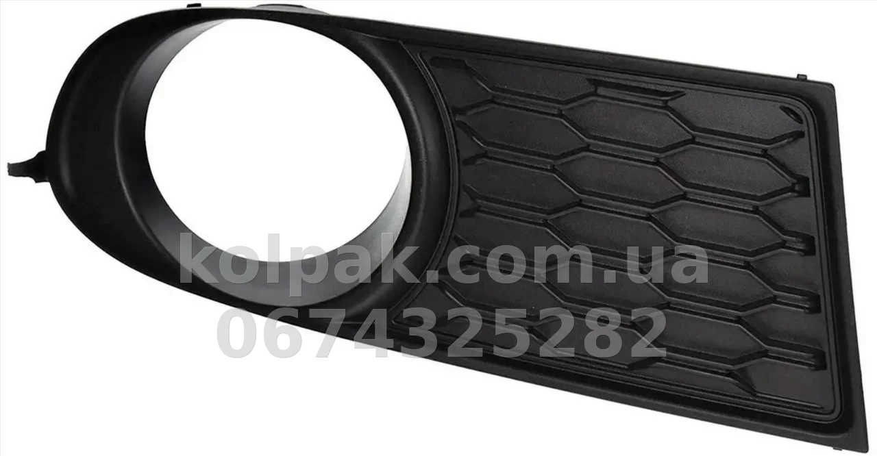 Ліва решітка бампера Dodge Journey 2011-2017, SE, з отвором для протитуманної фари, чорна, AVTM, 68079851AB, 182407905 Ліва решітка бампера Dodge Journey 2011-2017, SE, з отвором для протитуманної фари, чорна, AVTM, 68079851AB, 182407905 — фото 1