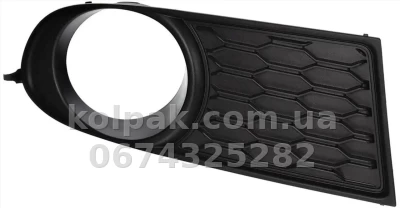 Ліва решітка бампера Dodge Journey 2011-2017, SE, з отвором для протитуманної фари, чорна, AVTM, 68079851AB, 182407905