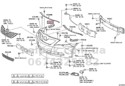 Oryginalny prawy wspornik mocowania przedniego zderzaka Toyota Camry V40 2006-2011, bok, 52535-33040 — zdjęcie 2