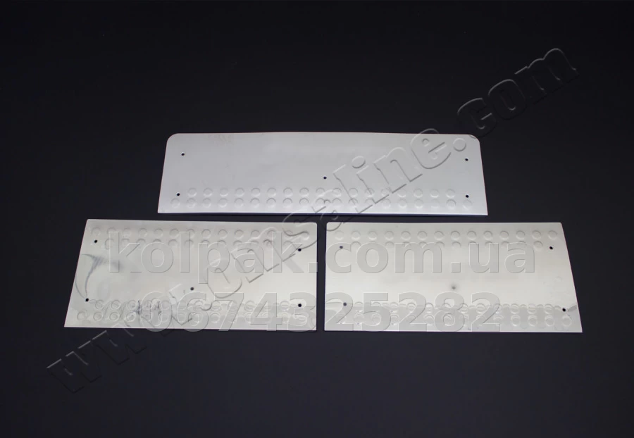 Chrome door sill trims (3 pcs) Mercedes-Benz Sprinter 1996-2006, OmsaLine, 4722091 Chrome door sill trims (3 pcs) Mercedes-Benz Sprinter 1996-2006, OmsaLine, 4722091 β photo 1