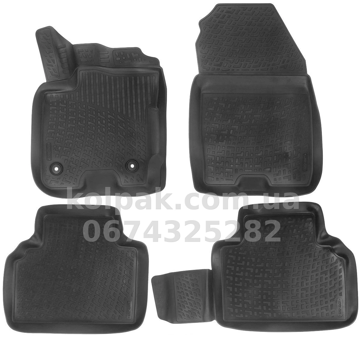 Polyurethane floor mats for Ford Tourneo Courier 2014-, L.Locker, 202140401 Polyurethane floor mats for Ford Tourneo Courier 2014-, L.Locker, 202140401 β photo 1