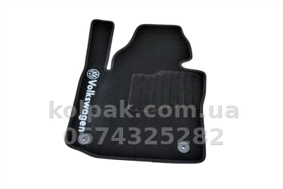 Ворсові килимки в салон Volkswagen Touran 2003-2010, 5 місць, чорні, 5 шт., AVTM BLCCR1685 — фото 5