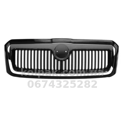Решітка радіатора Skoda Octavia Tour 2000-2012, хромована/чорна, зовнішня+внутрішня+рамка, комплект, AVTM, 186404995 Решітка радіатора Skoda Octavia Tour 2000-2012, хромована/чорна, зовнішня+внутрішня+рамка, комплект, AVTM, 186404995