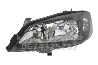 Передня ліва фара Opel Astra G 1998-2012, H7/HB3, електричне регулювання, чорна рамка, Depo, 442-1116L-LDEM2 Передня ліва фара Opel Astra G 1998-2012, H7/HB3, електричне регулювання, чорна рамка, Depo, 442-1116L-LDEM2