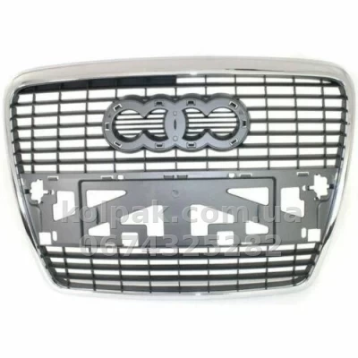 Решітка радіатора Audi A6 2005-2008, хромована рамка, AVTM, 181204990