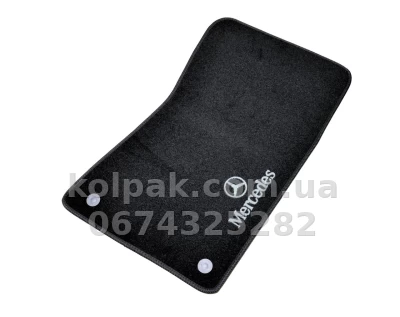 Ворсові килимки в салон Mercedes-Benz E-Class W211/CLS-Class C219 2002-2009, задній привід, чорні, 5 шт., AVTM BLCCR1343 — фото 3