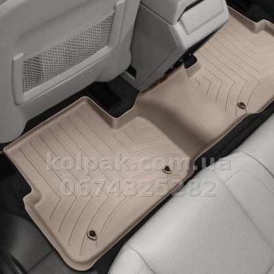 Floor mats for Land Rover Discovery Sport 2015-, with raised edges, rear, beige, Weathertech 457962 — photo 2