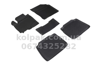 Floor mats for Suzuki SX4 2013-, Rubber, 5 pcs, Seintex, 85837 — photo 2