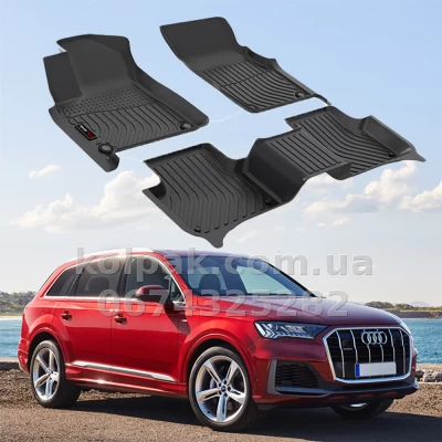 Всепогодні килимки в салон Audi Q7 2015–2025 HAVOC™ 2 ряди Maximum Coverage