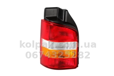 Задній лівий ліхтар Volkswagen T5 2003-2009, 2 двері, помаранчево-червоний, Depo, 441-1978L-UE